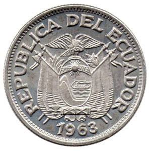 Ecuador 50 centavos, 1963