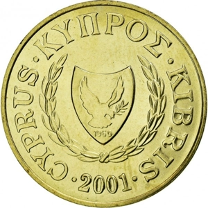 Cyprus 5 cents, 2001