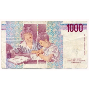 ITALY banknote 1000 Lire 1993