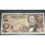 AUSTRIA 20 TWENTY ZWANZIG SCHILLING 1967