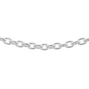 16 Inches Sterling Silver Cable Chain with Lobster Clasp.. 1 mm