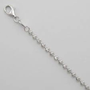 16 inches Silver Plated Ball chain with Lobster Clasp. 1.5 mm