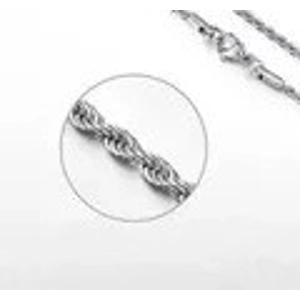 18 Inch Silver Plated Chinese Rope Chain, 1.5 mm