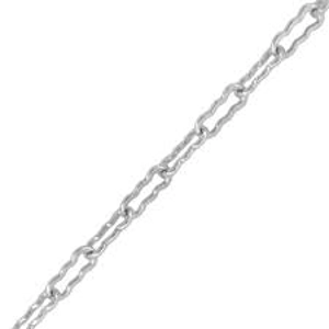 16 inch Silver Plated Crinkle Chain, 2 mm with Lobster Clasps
