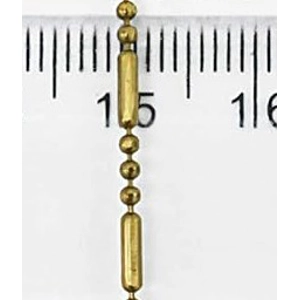16 inch Gold Plated Bar Bead Chain, 1.5 mm
