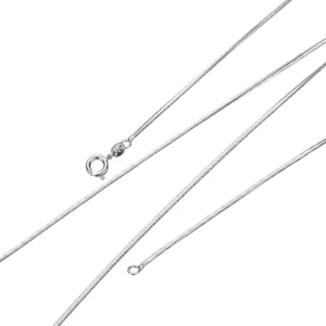 16 Inch  Silver  Plated Cocoon Chain, 1mm