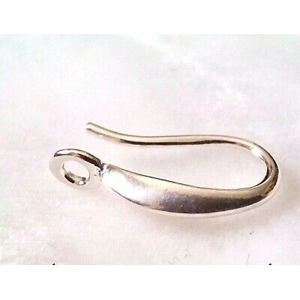 Sterling Silver  Elegant Earring Hooks, 15 mm (2)