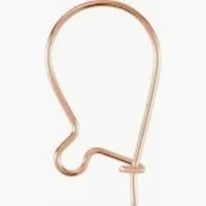 Kidney Rose Gold Filled  Ear Wires Hooks 15x8. mm (2)