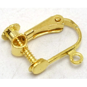 Gold Plated Clip On Snap Screw Back Dangle Earring Hooks Lever Back (2)