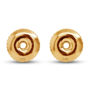 Earring Post Stopper  Gold Plated 5.5 mm  (4)