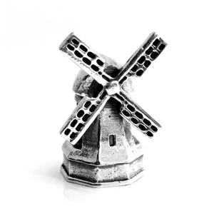 Tibetan  Style Windmill Beads, 10 X 7 mm,  (2)