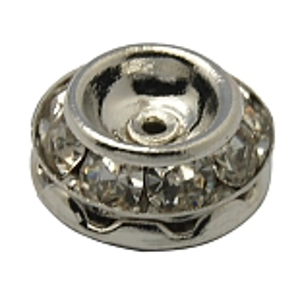 Clear Brass Rhinestone Beads, , 9 X 5 mm (1)