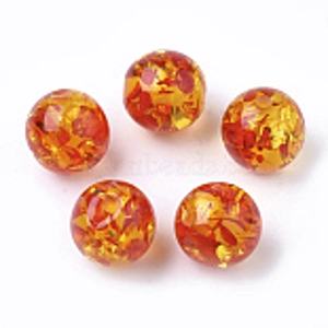Acrylic Beads Amber Round 7 mm (10)