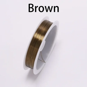 Iron Jewelry wire Brown, 0.5 mm x 7 M
