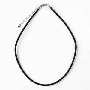 Satin Silk Cord Necklace Silver,