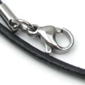 Leather Cord Necklace 2mm, 45cm