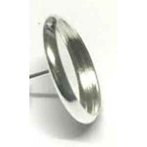 Stud Earring Cabochon Settings  12 x 14 mm. Silver  (2)