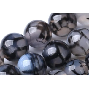 BLACK DRAGON BEADS  ,8 mm  (10)