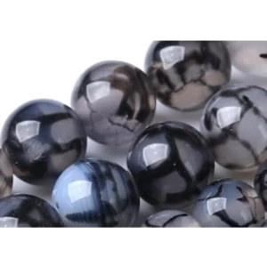 BLACK DRAGON BEADS  6 mm  (15)