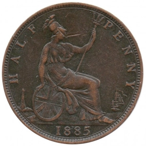 1885   United Kingdom ½ penny,