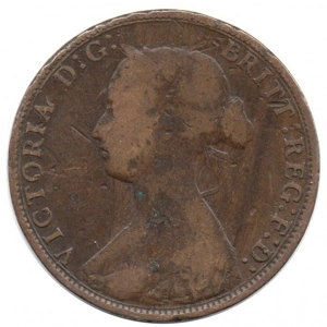 1868  United Kingdom ½ penny