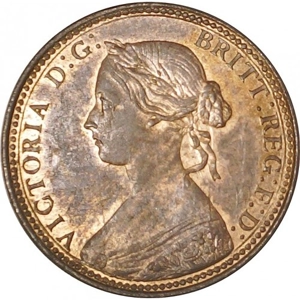 1860  United Kingdom ½ penny,