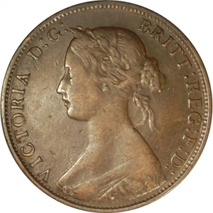 1861  United Kingdom ½ penny,