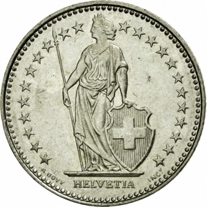 1989  Switzerland 1 franc,