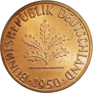 1950  F  1 pfennig