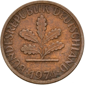1974 J  1 pfennig