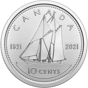 2021  10 cents Value Below Ship