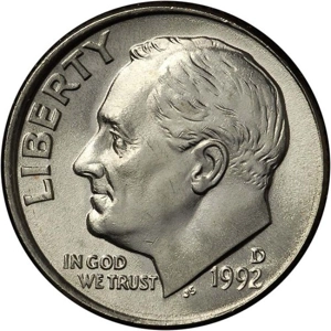 1992 D  10 cents