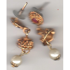 Golden Dangle Stud  Earrings