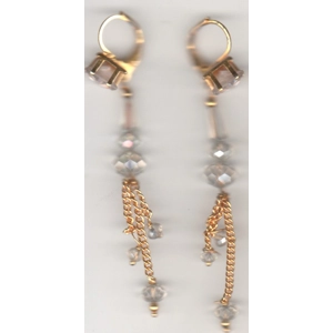 Triangular shaped  crystal  Earrings