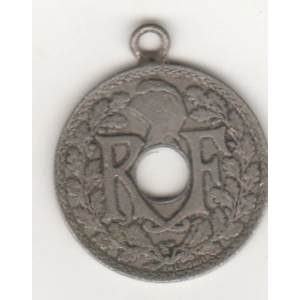 France Coin Charm Pendant.
