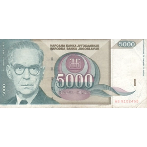 YUGOSLAVIA --- 5000 DINARA 1991