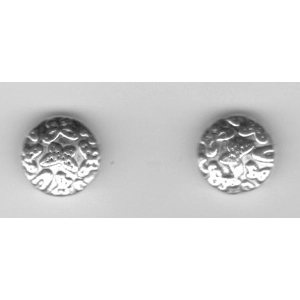 Silver Butterfly Engraved Spacer Beads 10 mm  (10)
