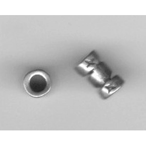 Sterling Silver 925 Barrel Shaped Spacer Tube Beads , 7 X 5 mm (2)