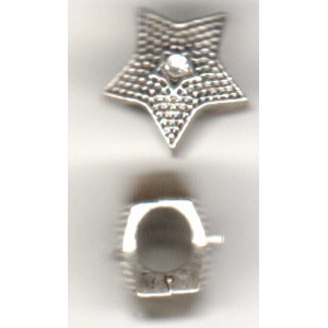 Star, Tibetan style Beads, 11 X 8 mm  (2)