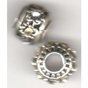 Crystal Spacer Beads,  11 X 8 mm  (2)