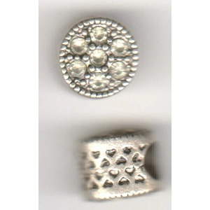 Large Hole Spacer Bead, 11 x 9  mm  (2)