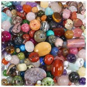 Beads Mixed Stones etc. 50 Gr.