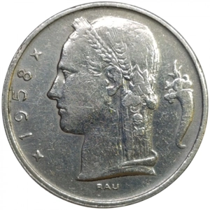 Belgium 5 francs, 1958  - 'BELGIË'