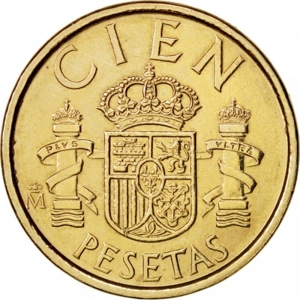 Spain 100 pesetas, 1986