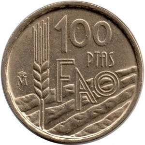 Spain 100 pesetas, 1995