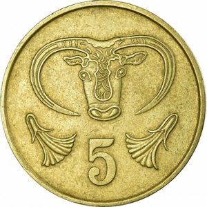 Cyprus 5 cents, 1983
