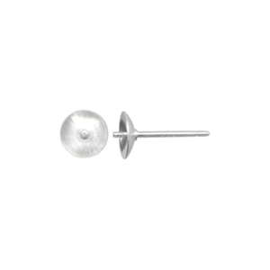 Earring posts with a peg and concave cup , sterling silver.