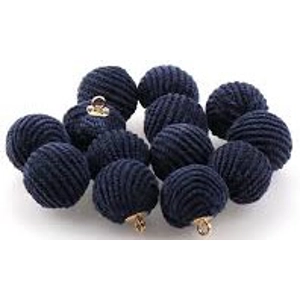 Corduroy Circular Pierced Bead,  Grey Grey