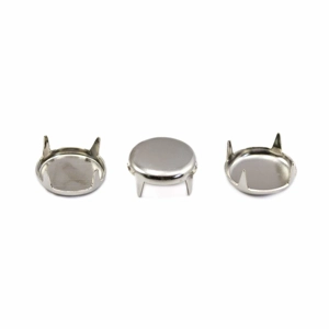 Silver Dome 4 prongs Studs fabric embellishment.  5 X 3 mm.