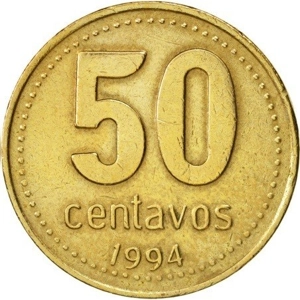 Argentina 50 centavos, 1994